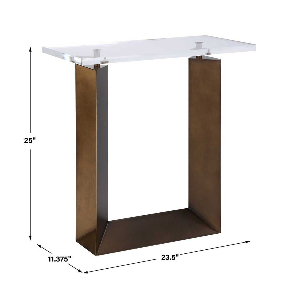 Uttermost McElroy Modern Bronze Side Table