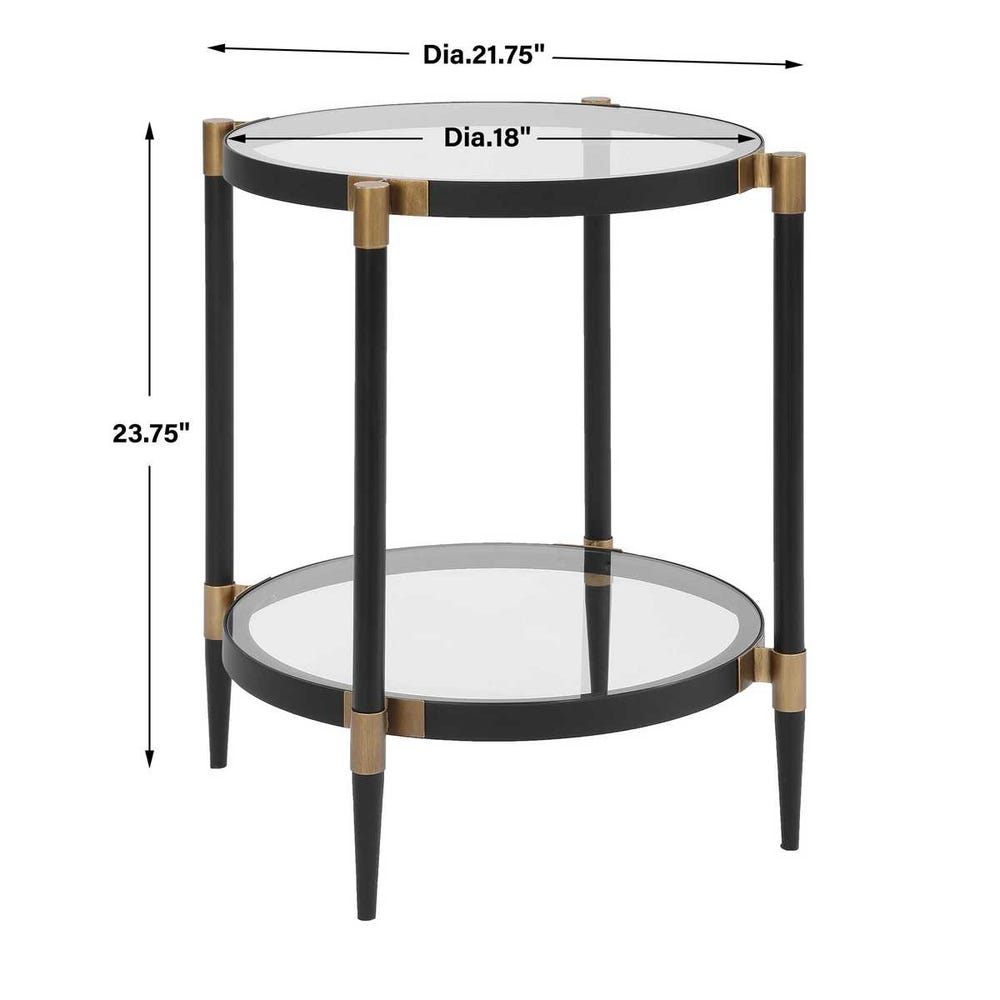 Uttermost Chadid Round Glass Side Table