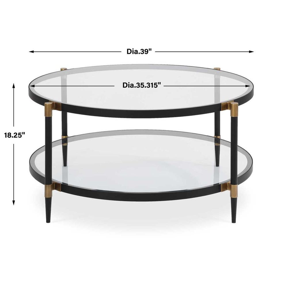 Uttermost Chadid Round Glass Coffee Table