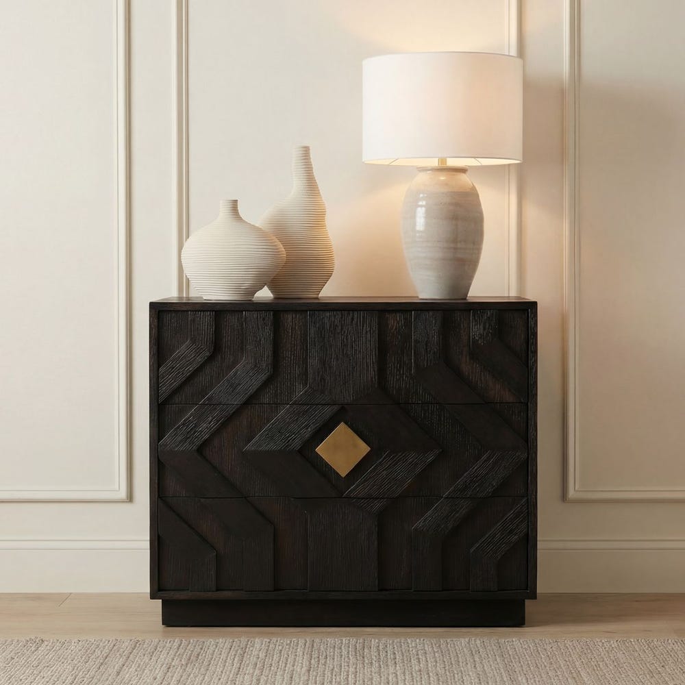 Uttermost Faulkner 3 Drawer Modern Chest
