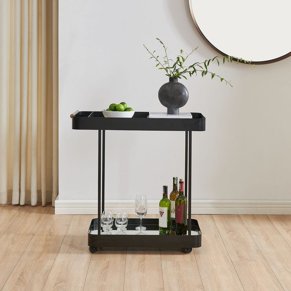 Uttermost Vesper Black Iron Bar Cart
