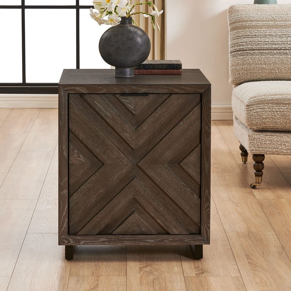 Uttermost Barrett Dark Charcoal Oak Cabinet