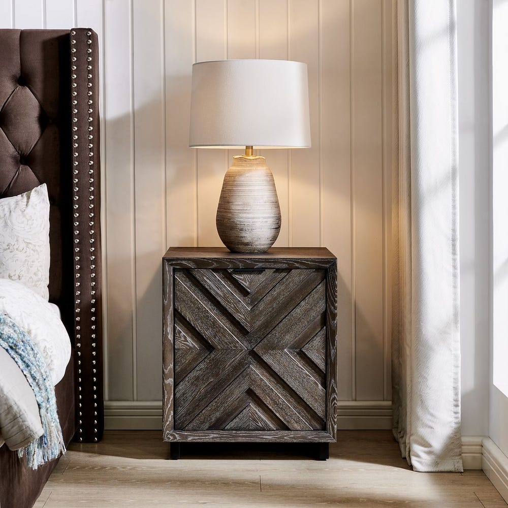 Uttermost Barrett Dark Charcoal Oak Cabinet