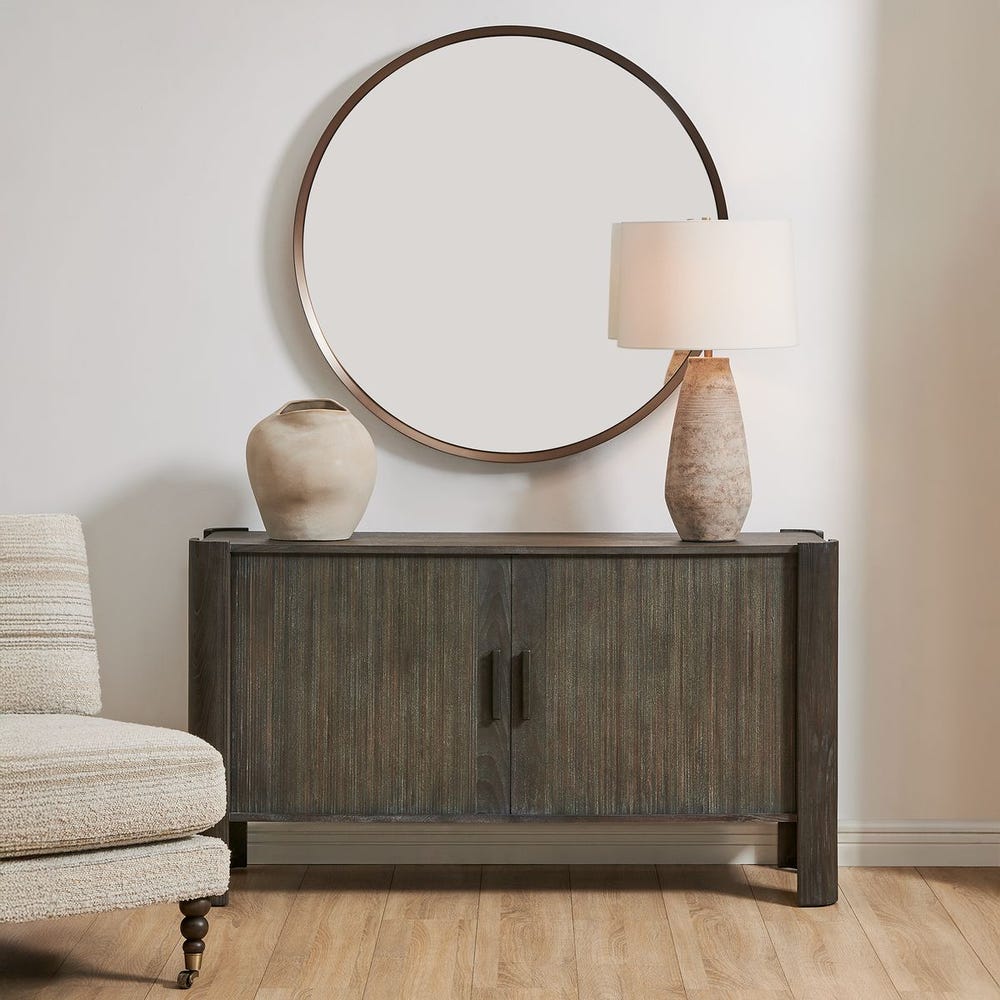 Uttermost Drury 2 Door Dark Gray Cabinet