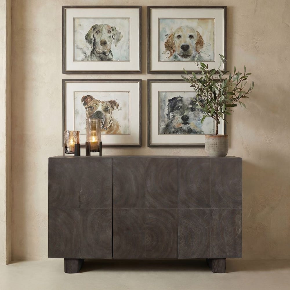 Uttermost Phineas 3 Door Modern Cabinet