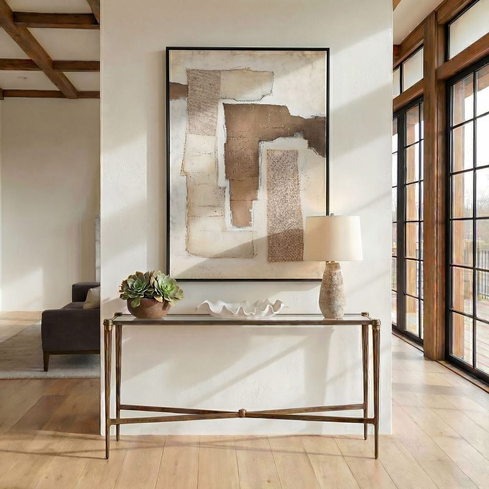 Uttermost Amara Antique Brass Console Table