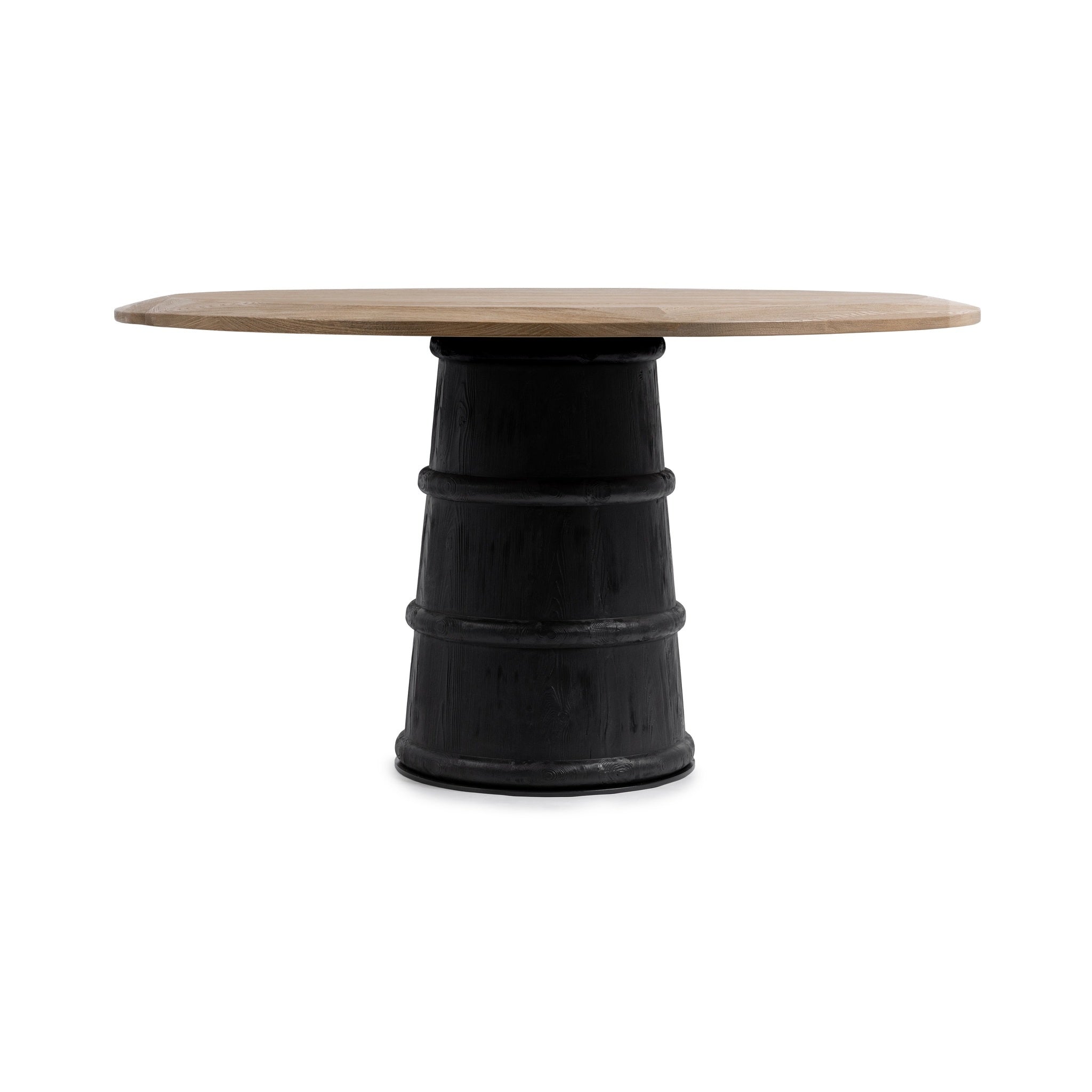 Lunen 55" Round Dining Table - Soft Reef Noir