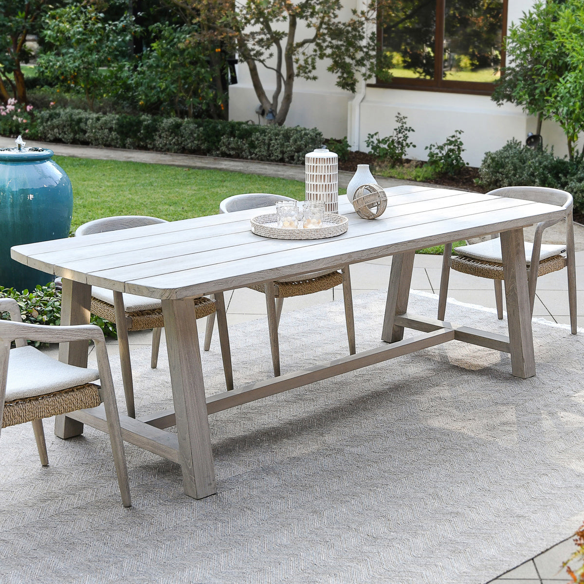 Agnes Outdoor Dining Table - Gray