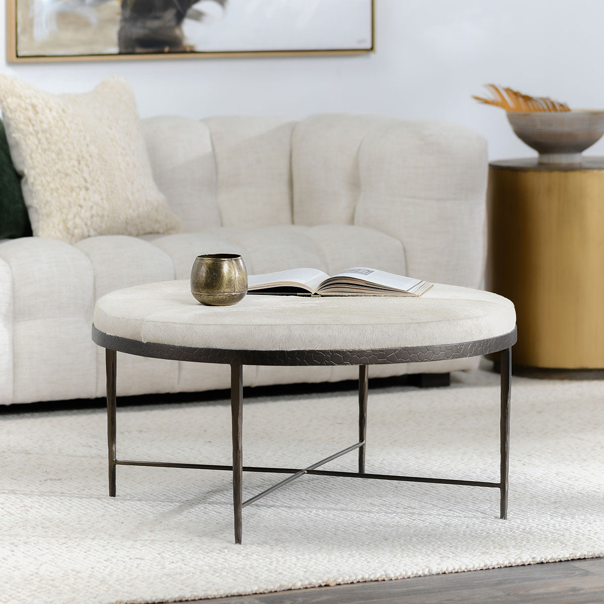 Classic Home Bose Hide Coffee Table - Thumbnail 3