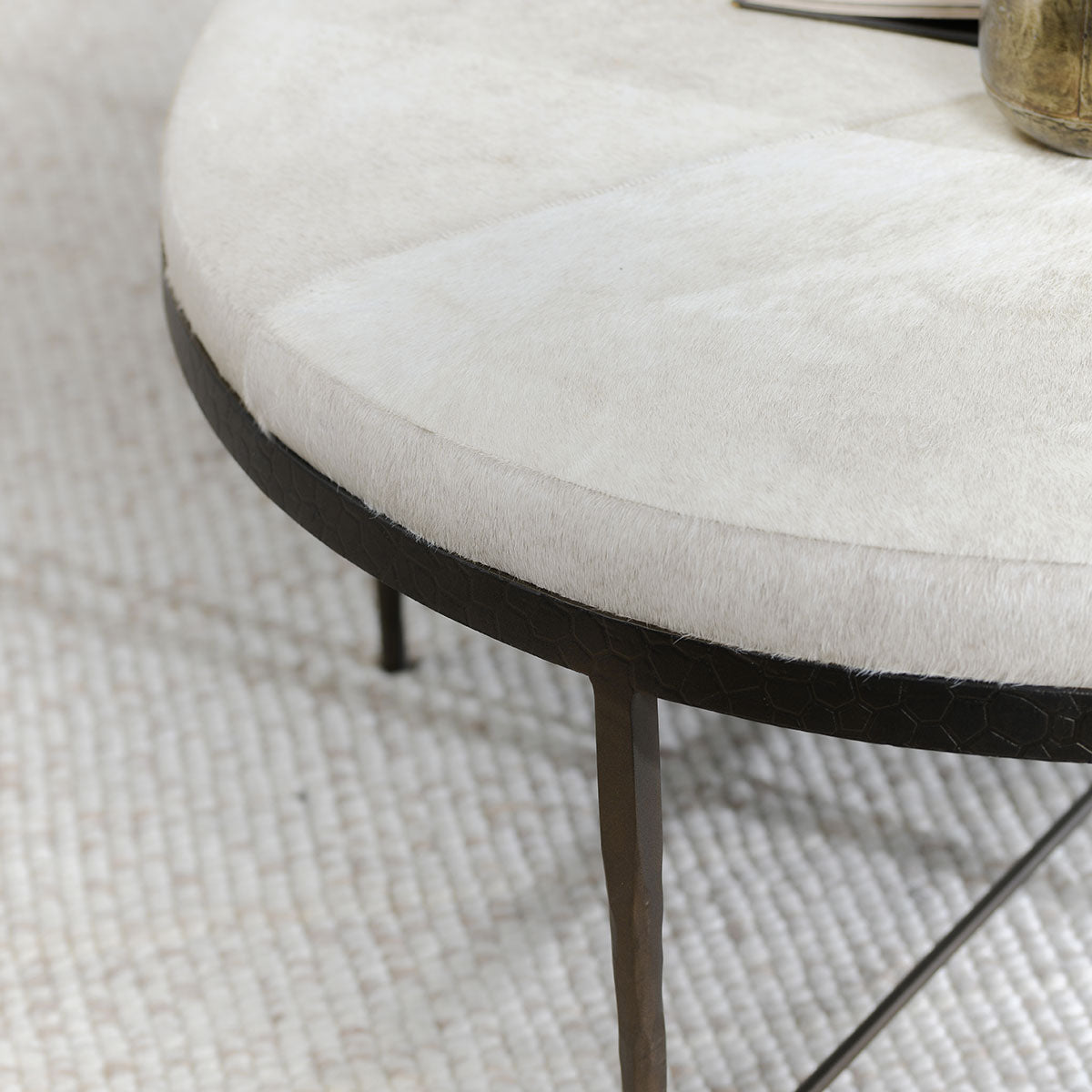 Classic Home Bose Hide Coffee Table - Thumbnail 4