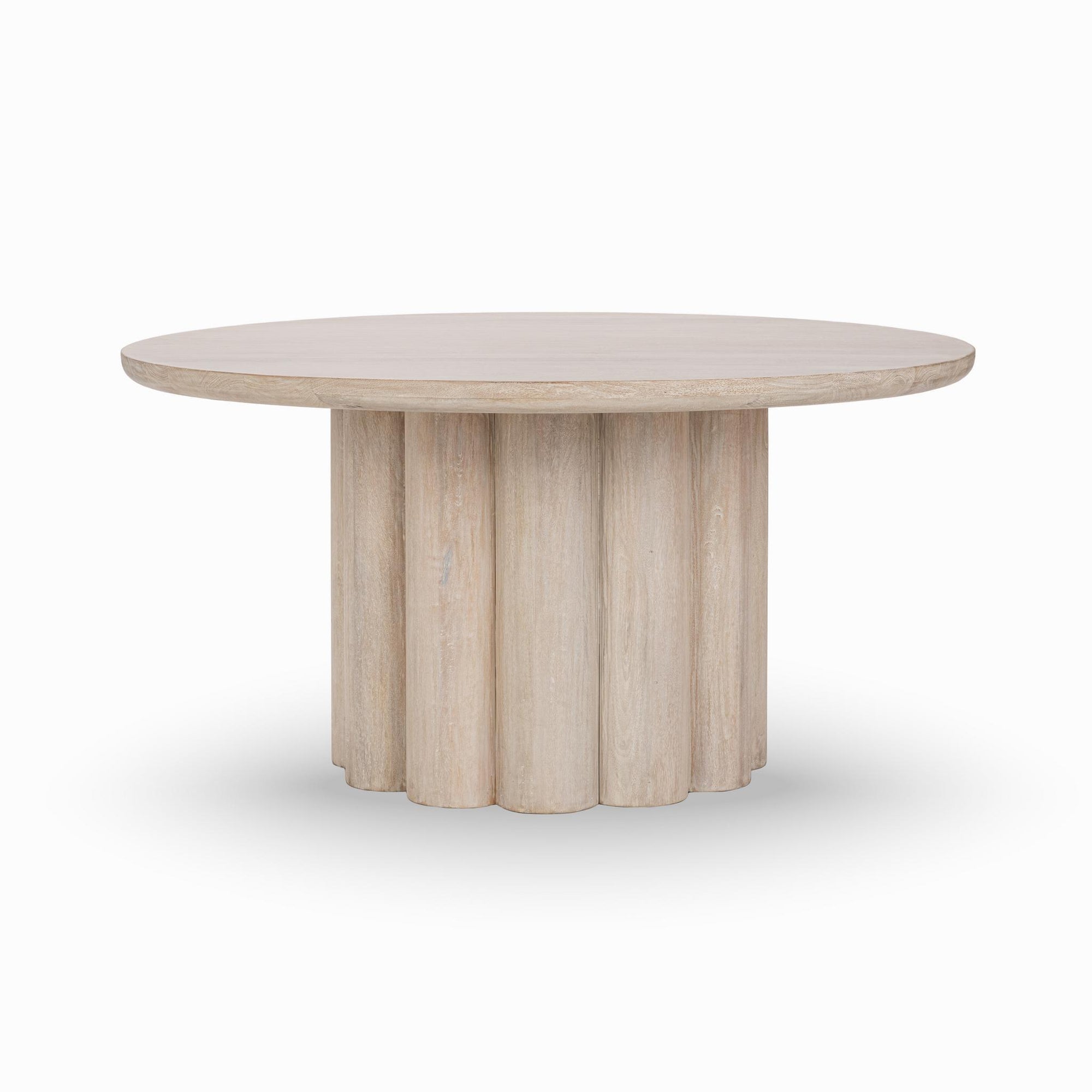 Beau 60" Round Dining Table - Creamwood