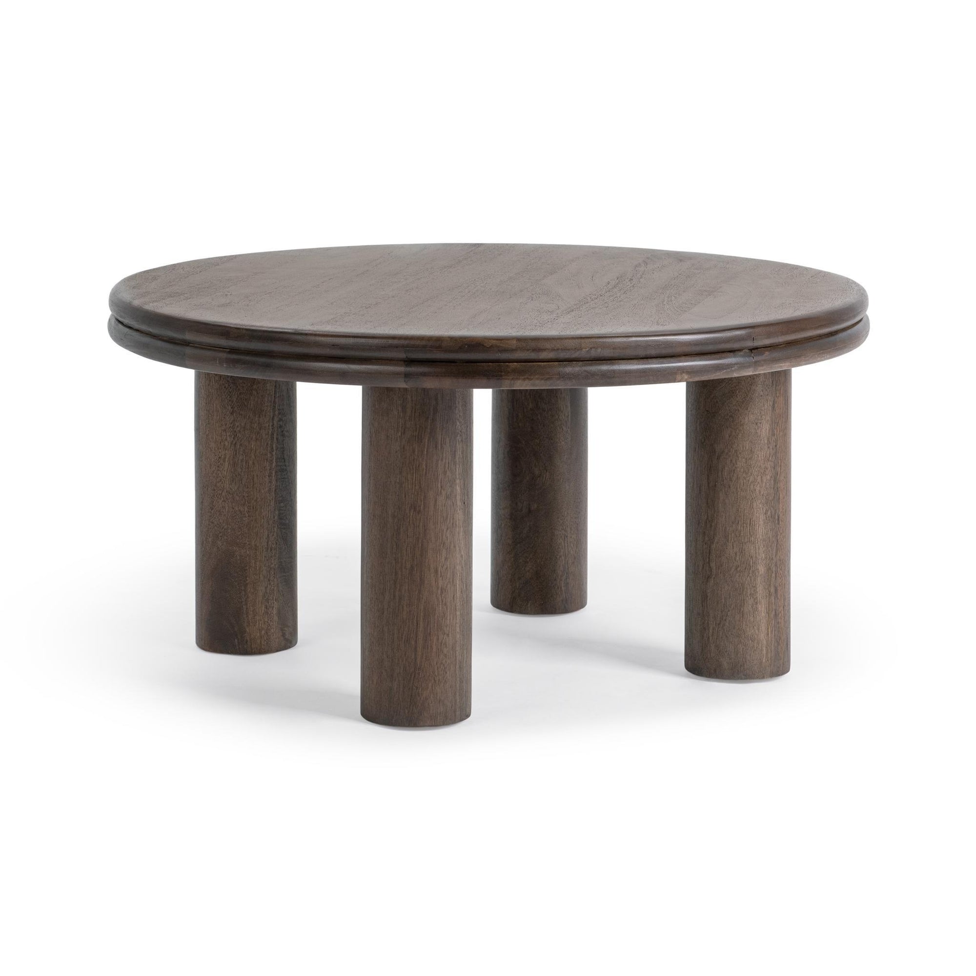 Miranda Round Coffee Table - Cocoa Brown