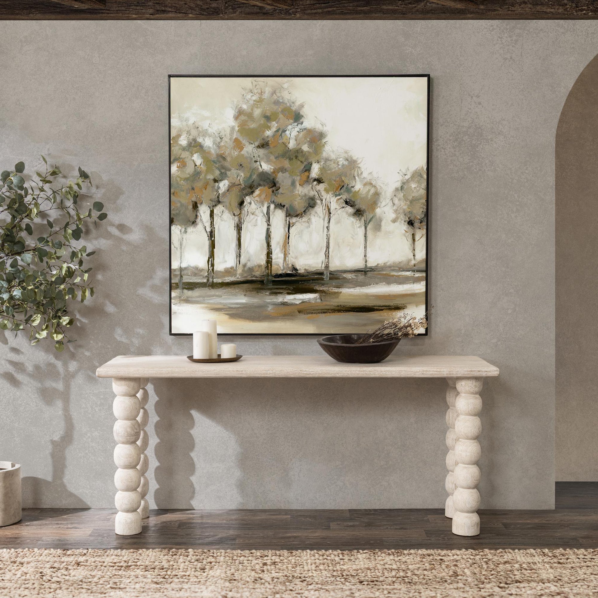 Adir Solid Wood Rectangle Console Table