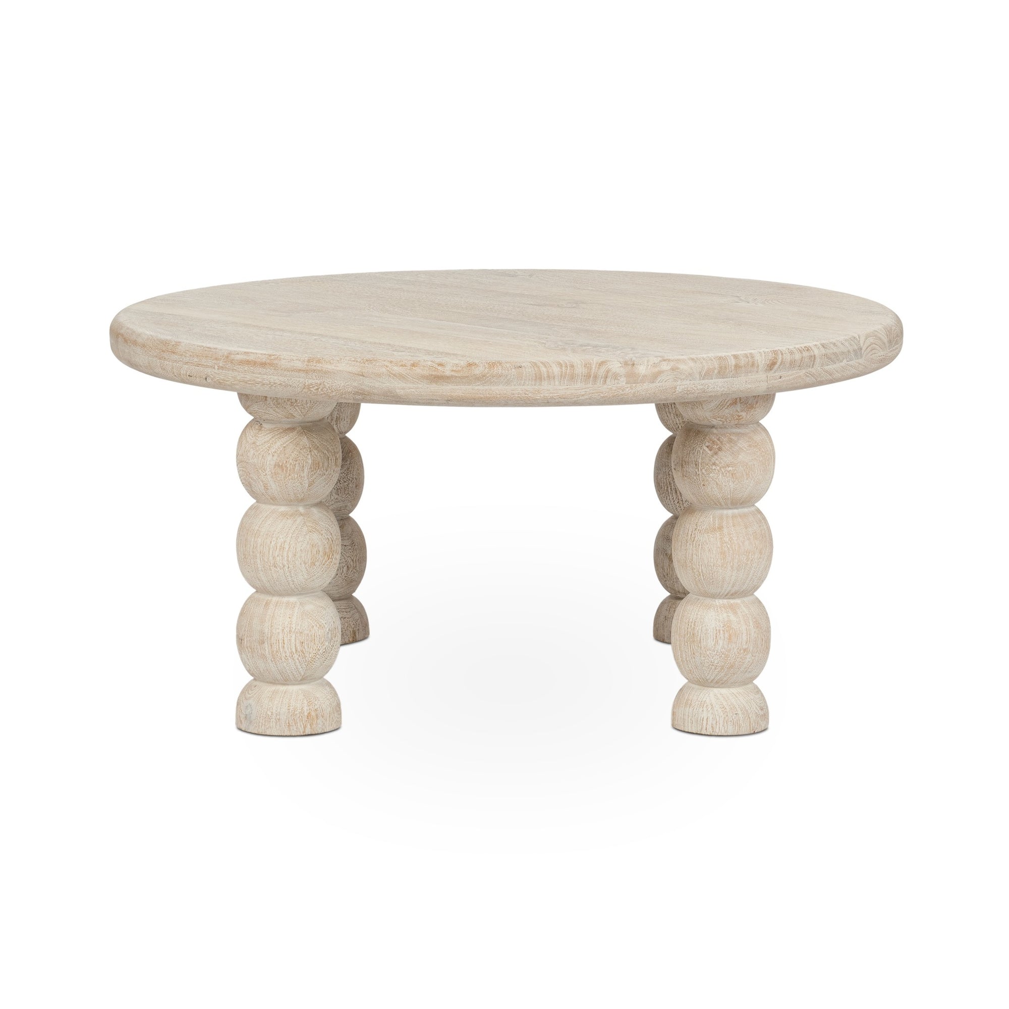 Adir Solid Wood Round Coffee Table