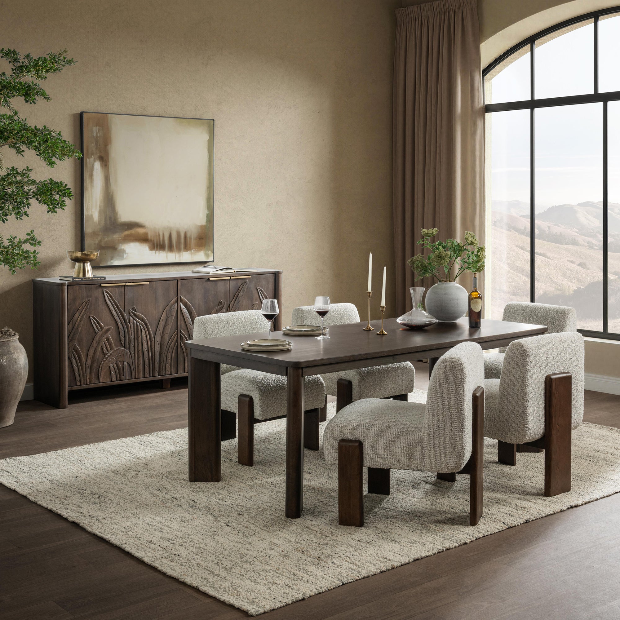 Ledro Dining Table - Dark Brown