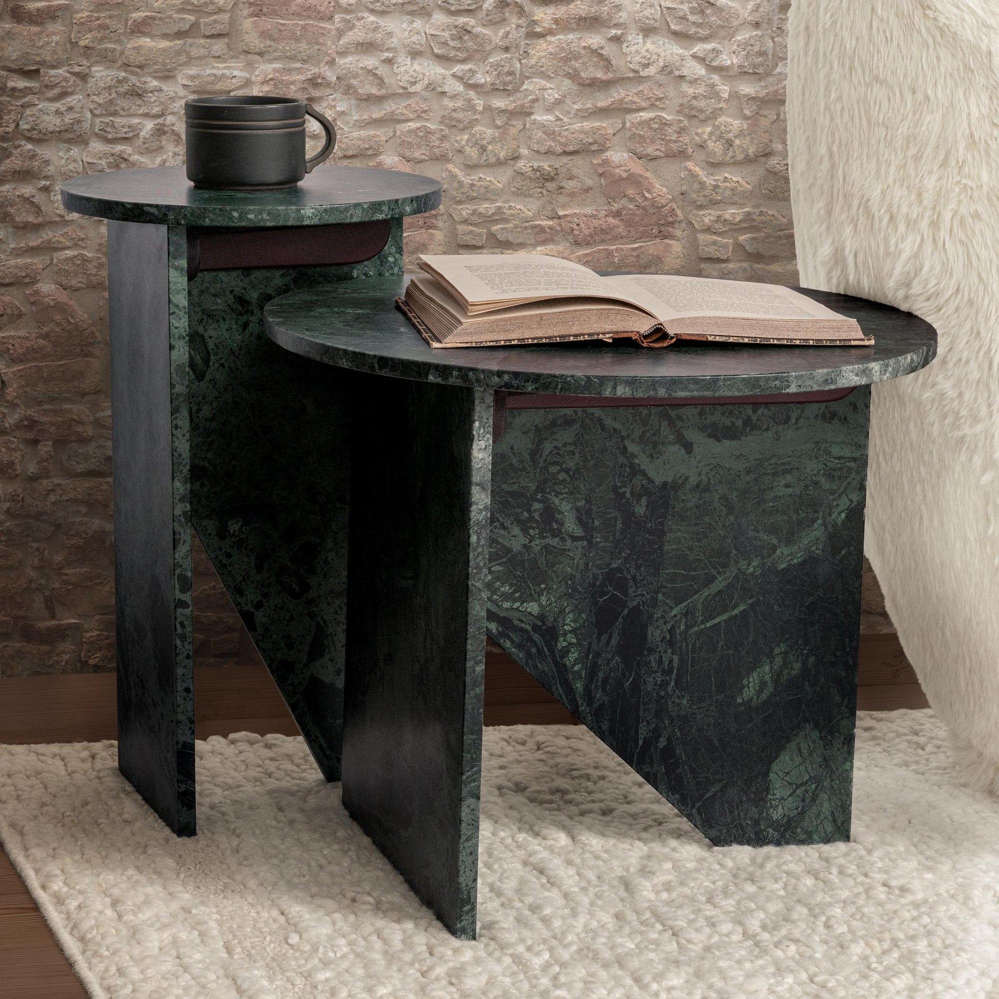 Briley Marble Round Accent Table Large