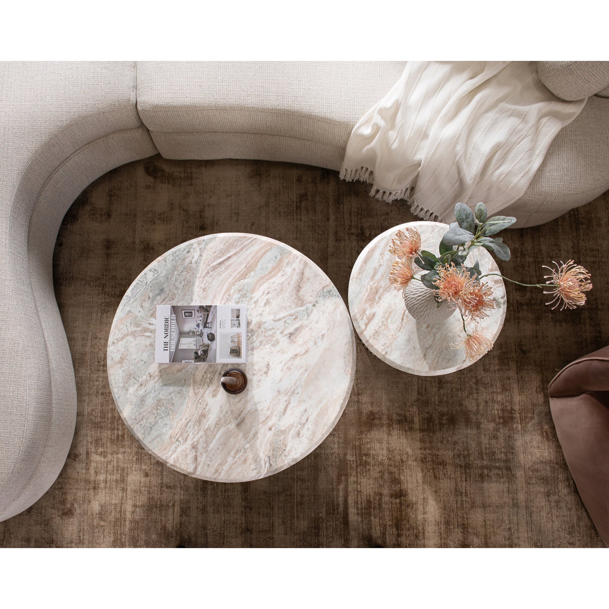 Nordens Marble Round Coffee Table