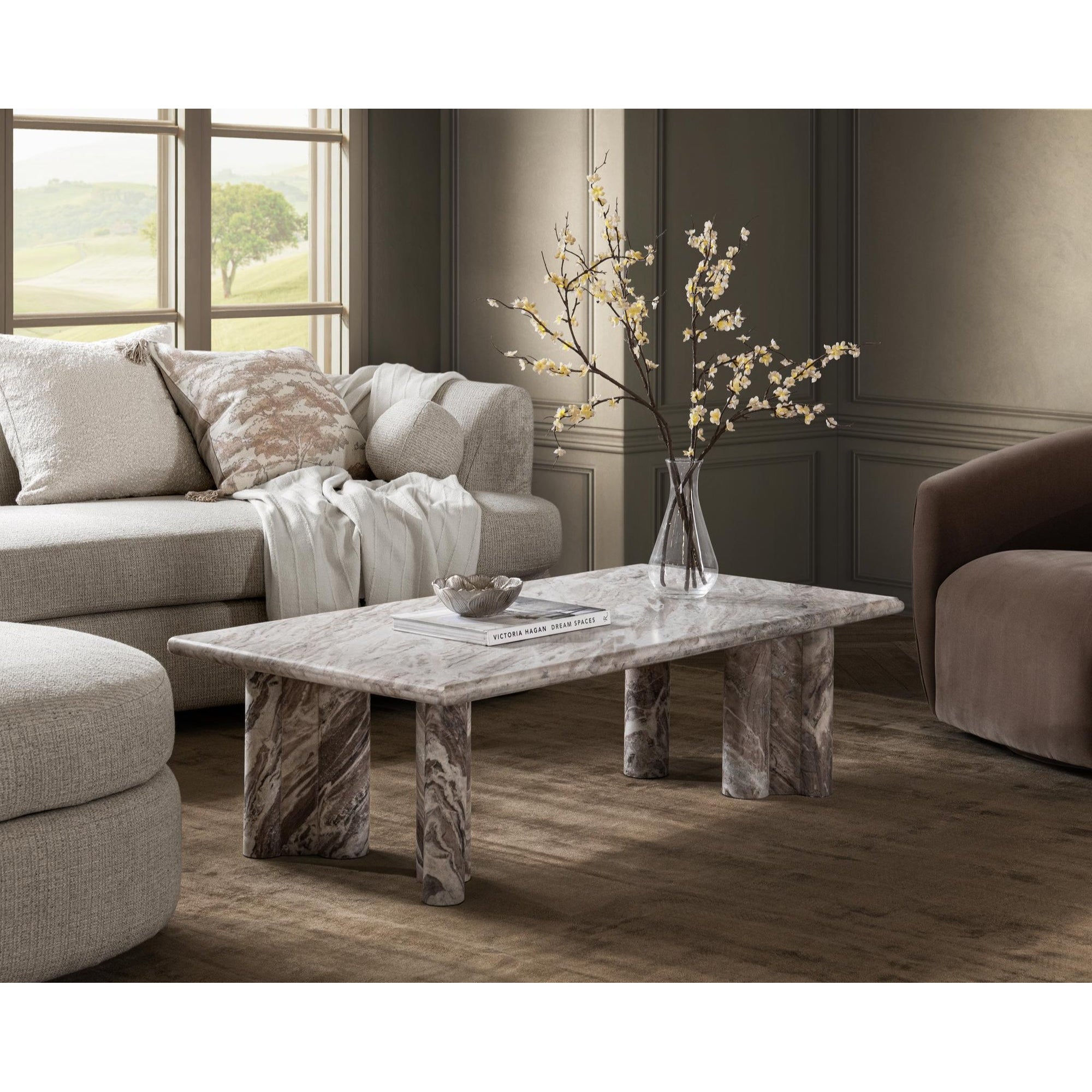 Bowman Marble Rectangular Coffee Table