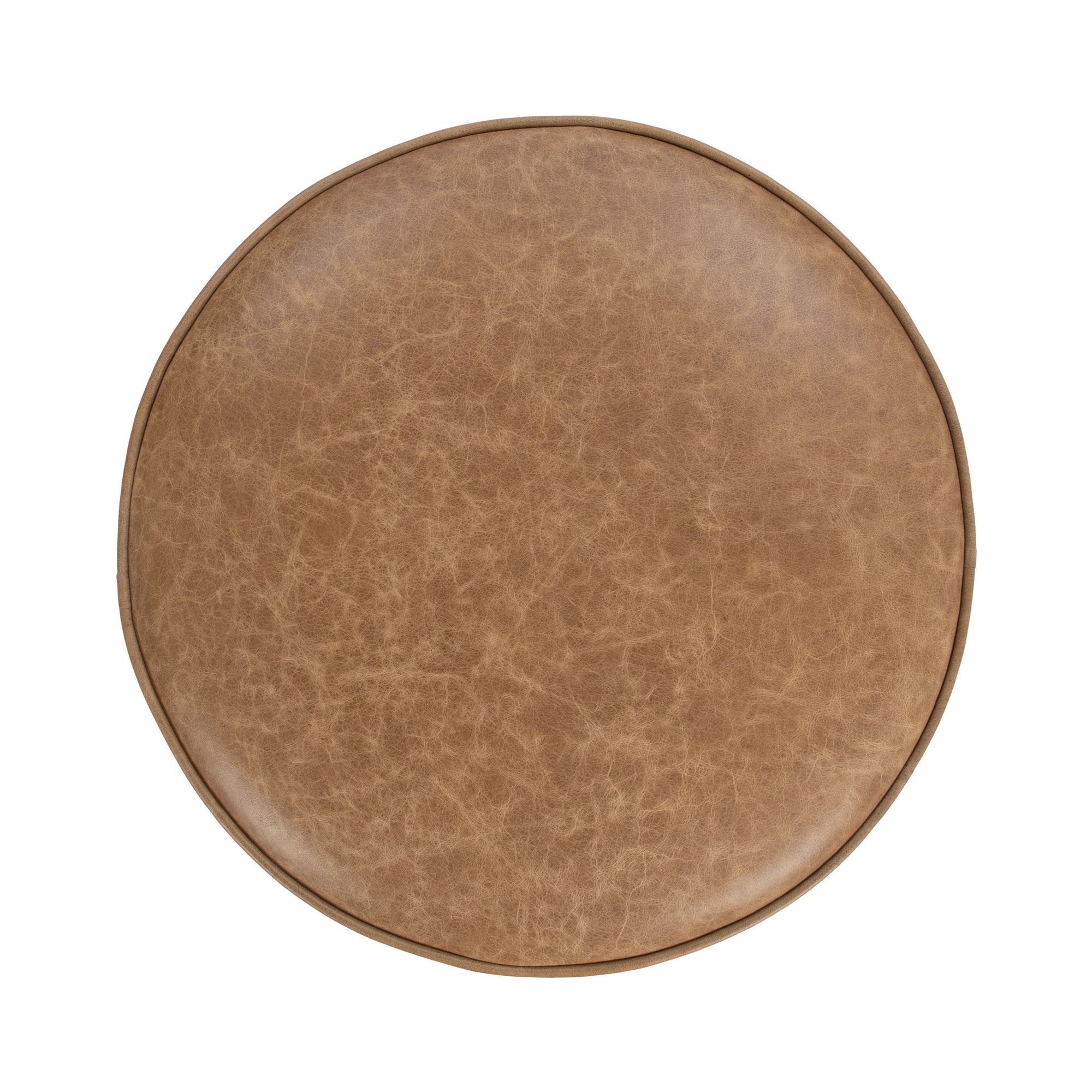 Clair 20" Round Ottoman - Sedona Brown