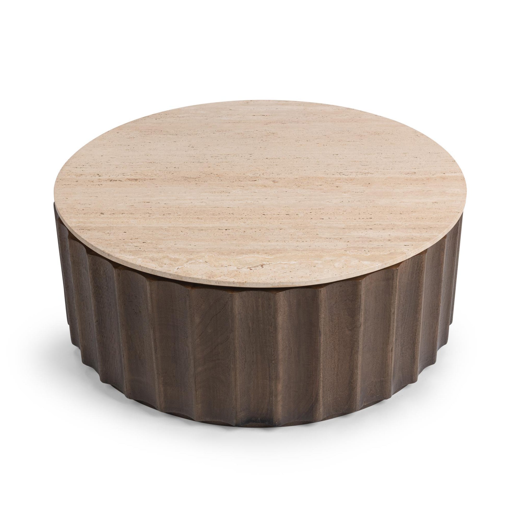 Baylee 44" Round Coffee Table - Roast Tan