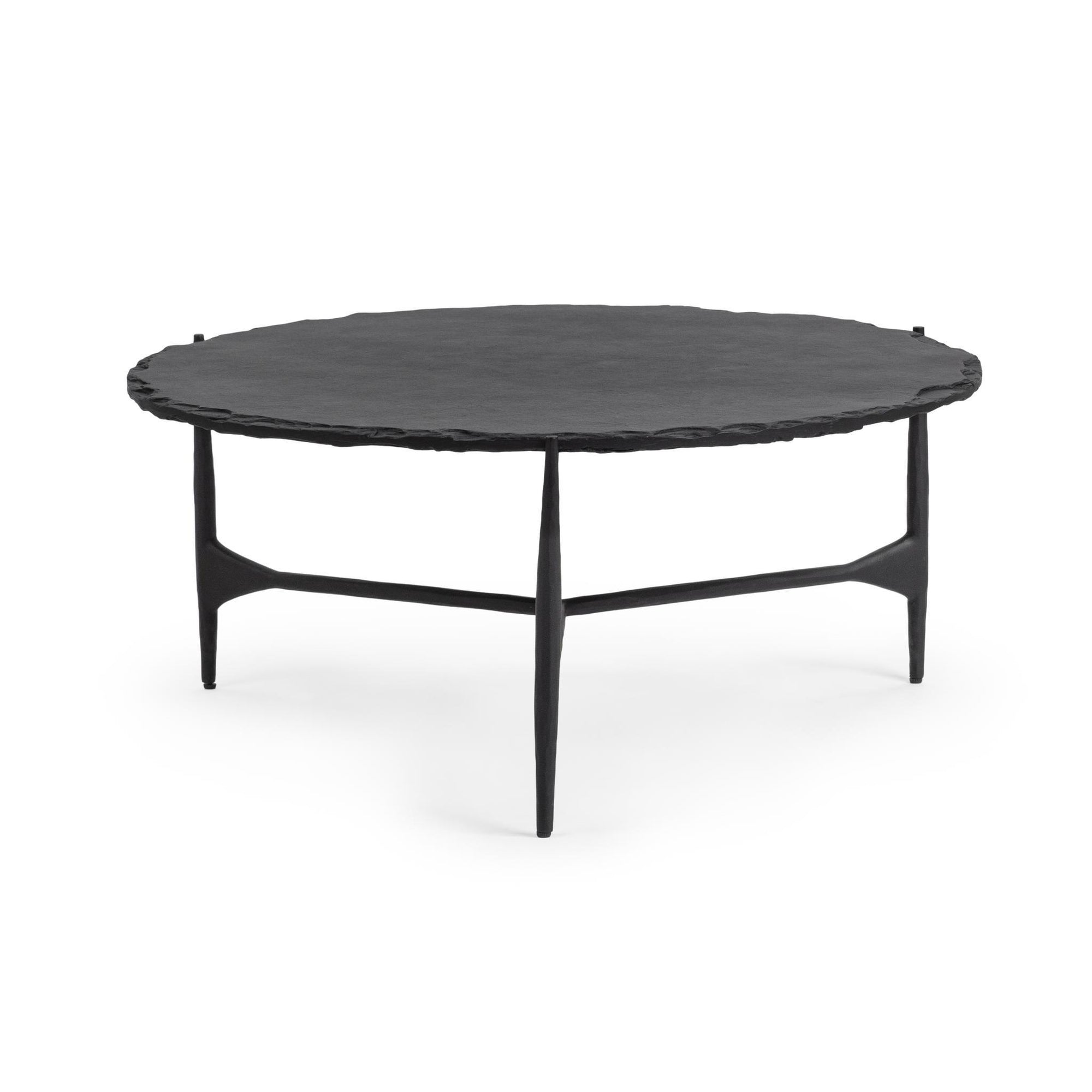 Luka 36" Round End Table - Charcoal Forge