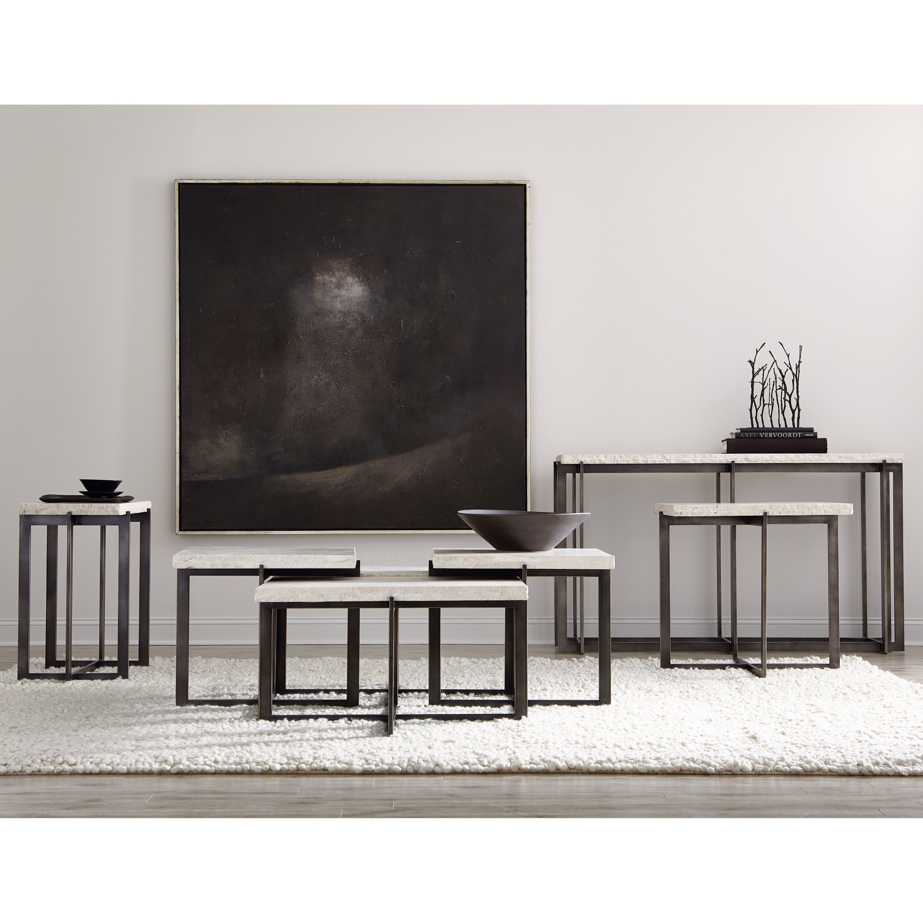Hathaway Metal End Table by Bernhardt