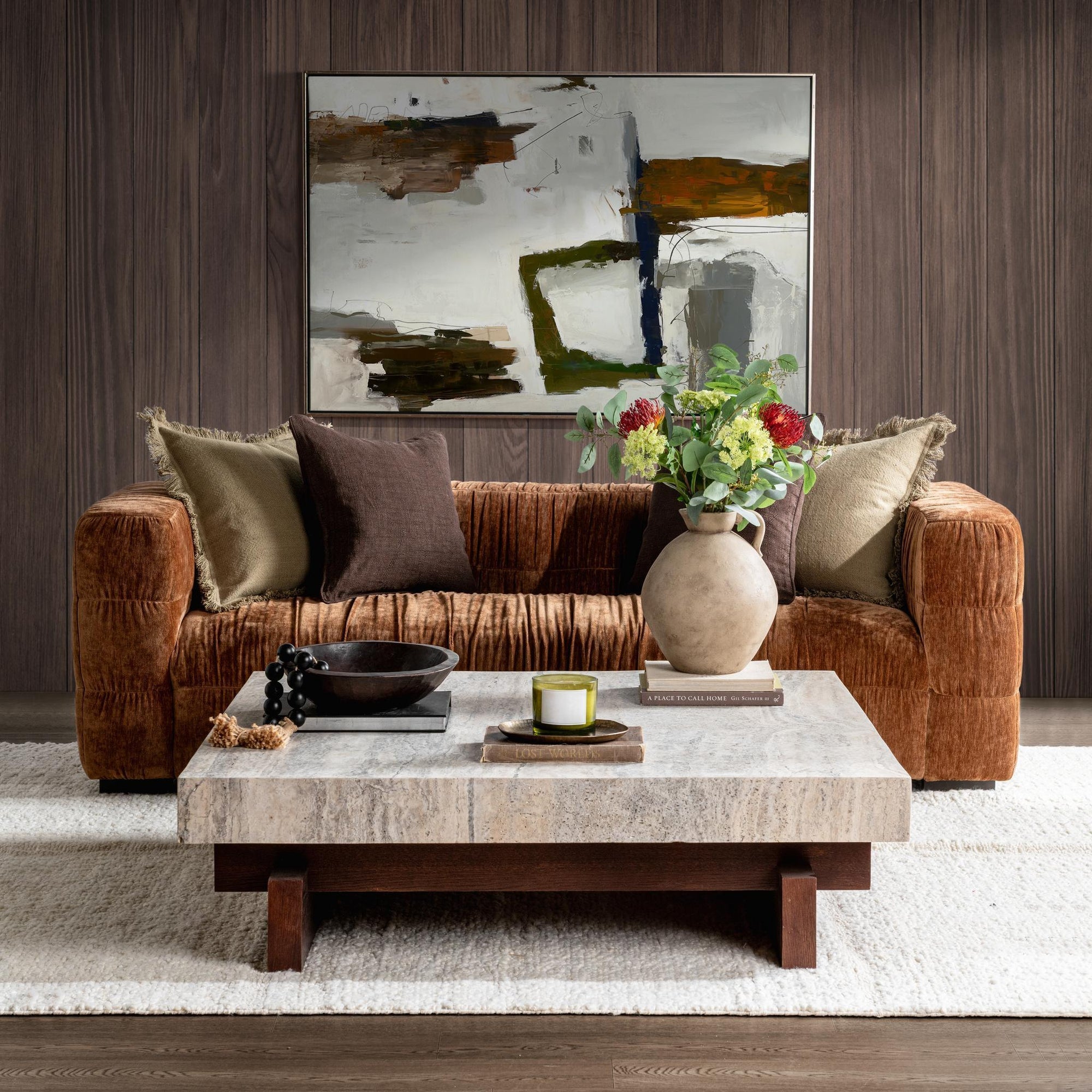 Alysa 54" Square Coffee Table - Riverstone Blend