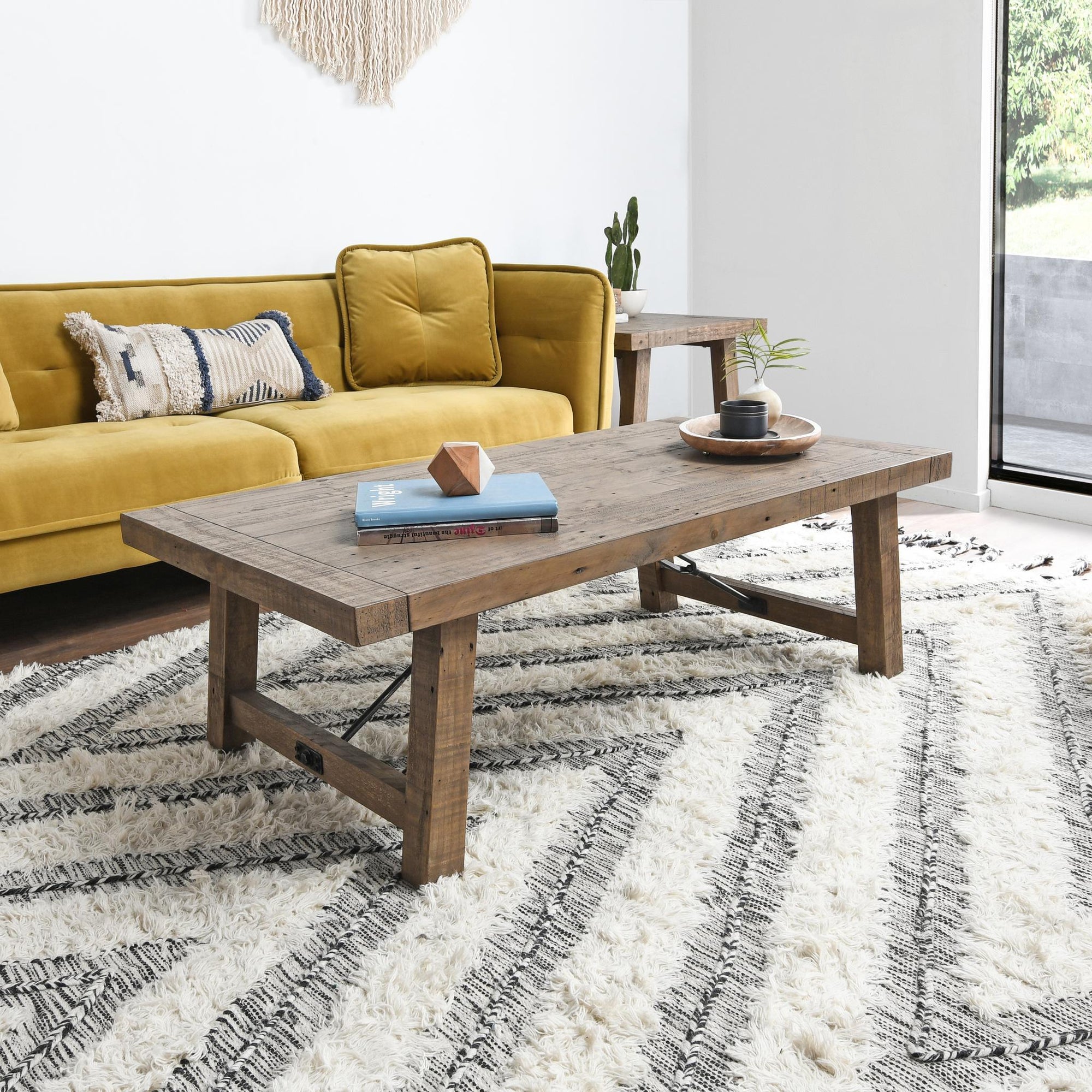 Tuscany 55" Coffee Table - Distressed Brown