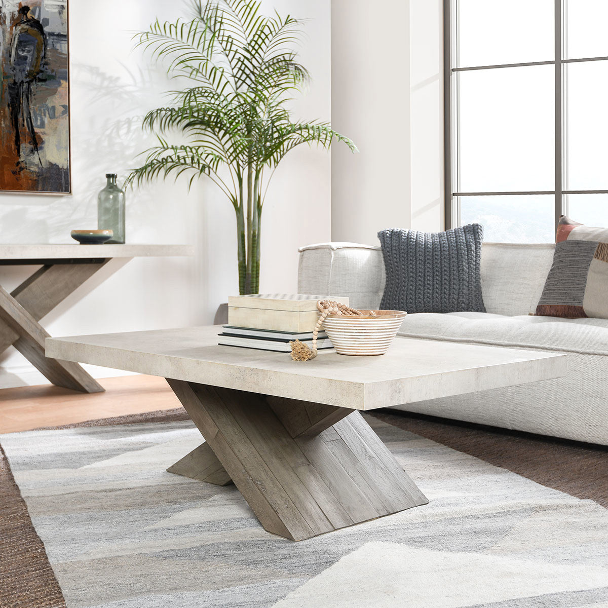 Durant Solid Wood Rectangle Coffee Table