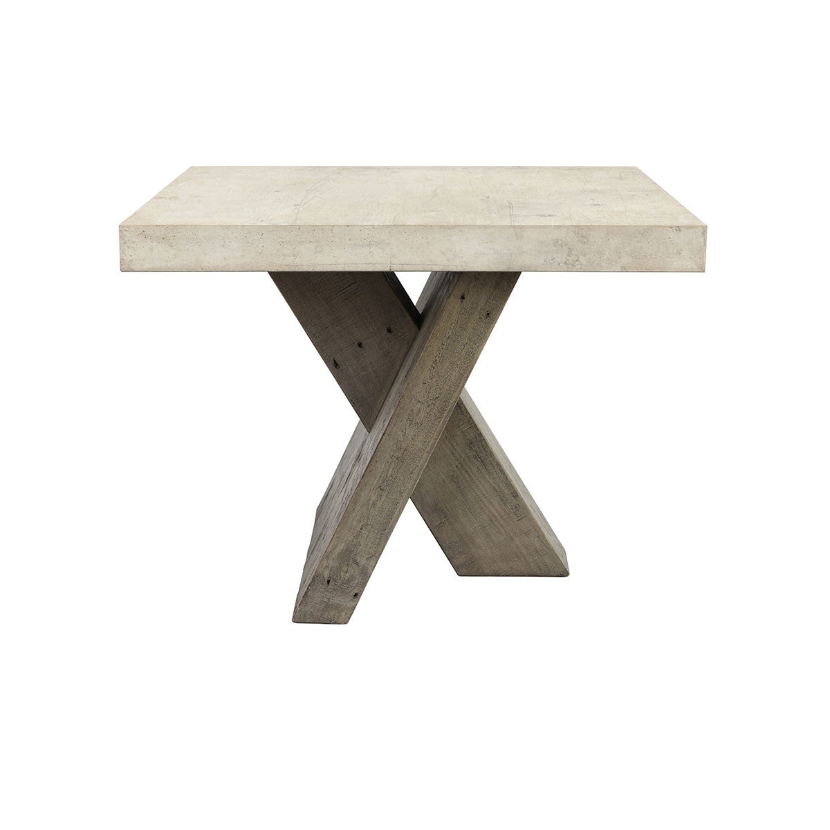 Durant End Table - Antique White with Distressed Gray