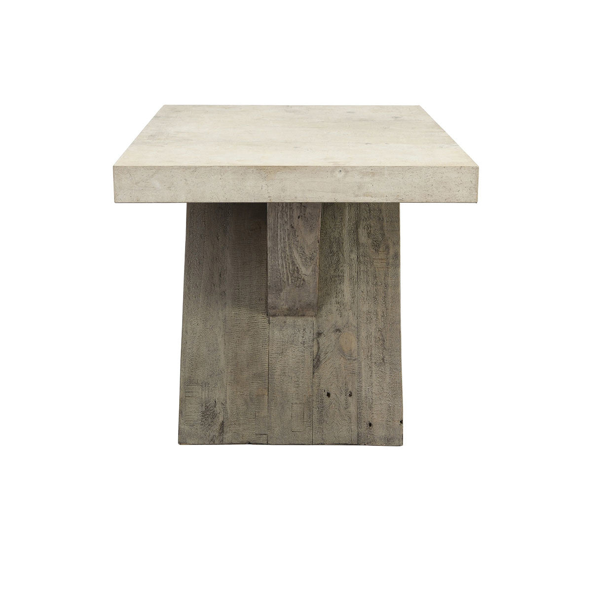 Durant End Table - Antique White with Distressed Gray
