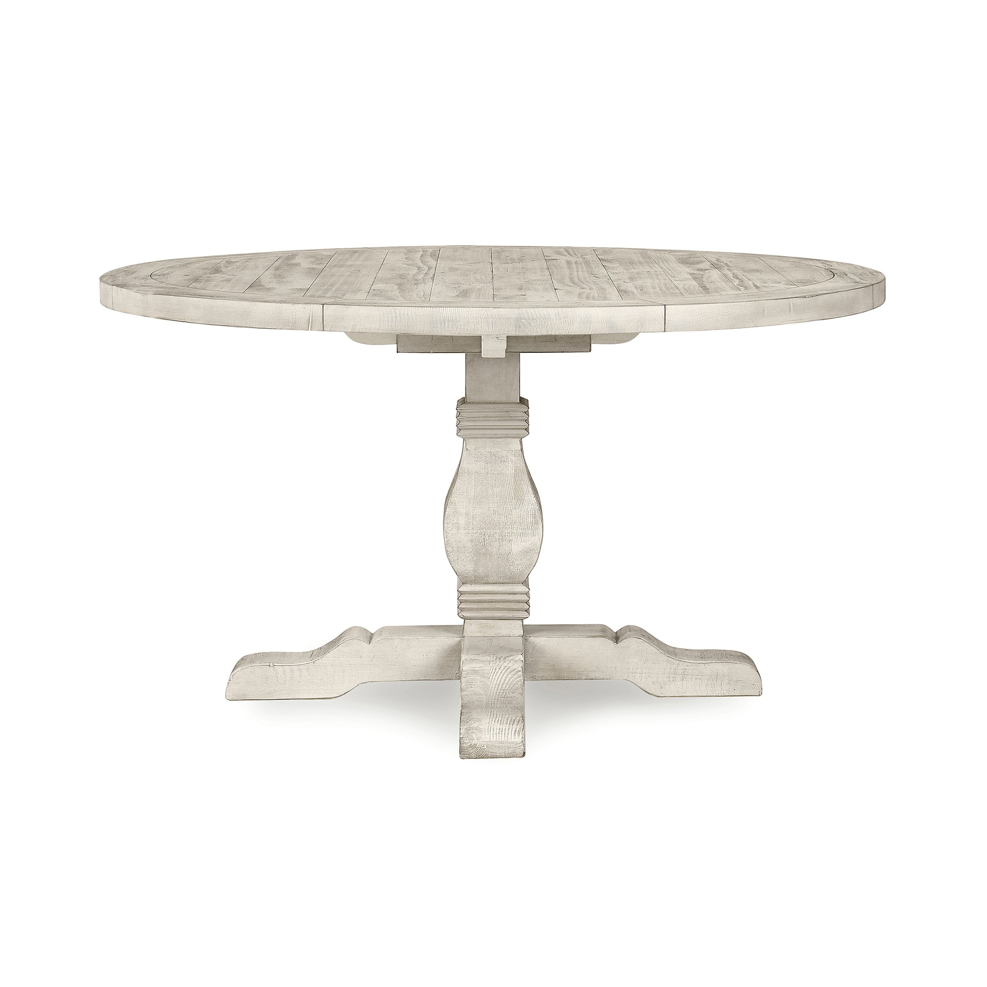 Caleb Round Dining Table - Distressed Ivory