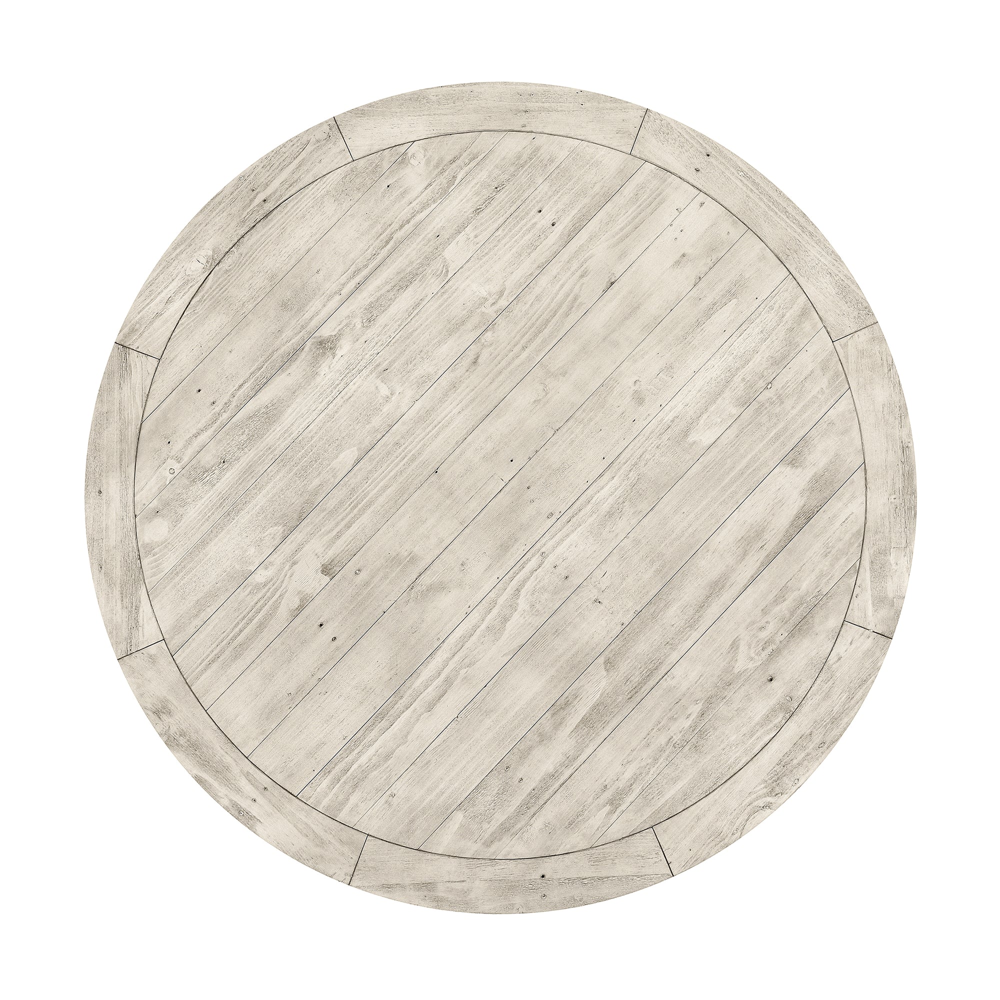 Caleb Round Dining Table - Distressed Ivory