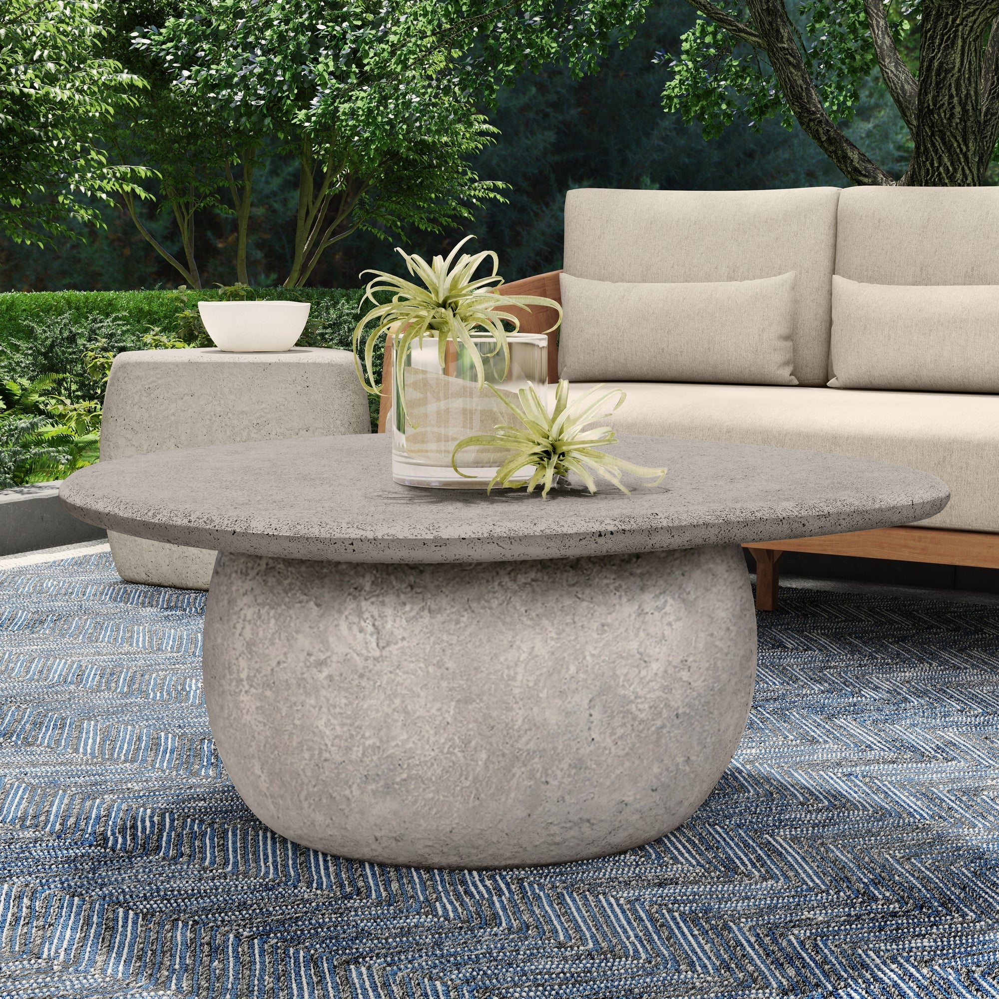 Britney Outdoor Coffee Table - Light Gray