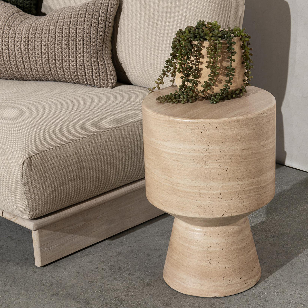 Terrace Outdoor Accent Table - Beige