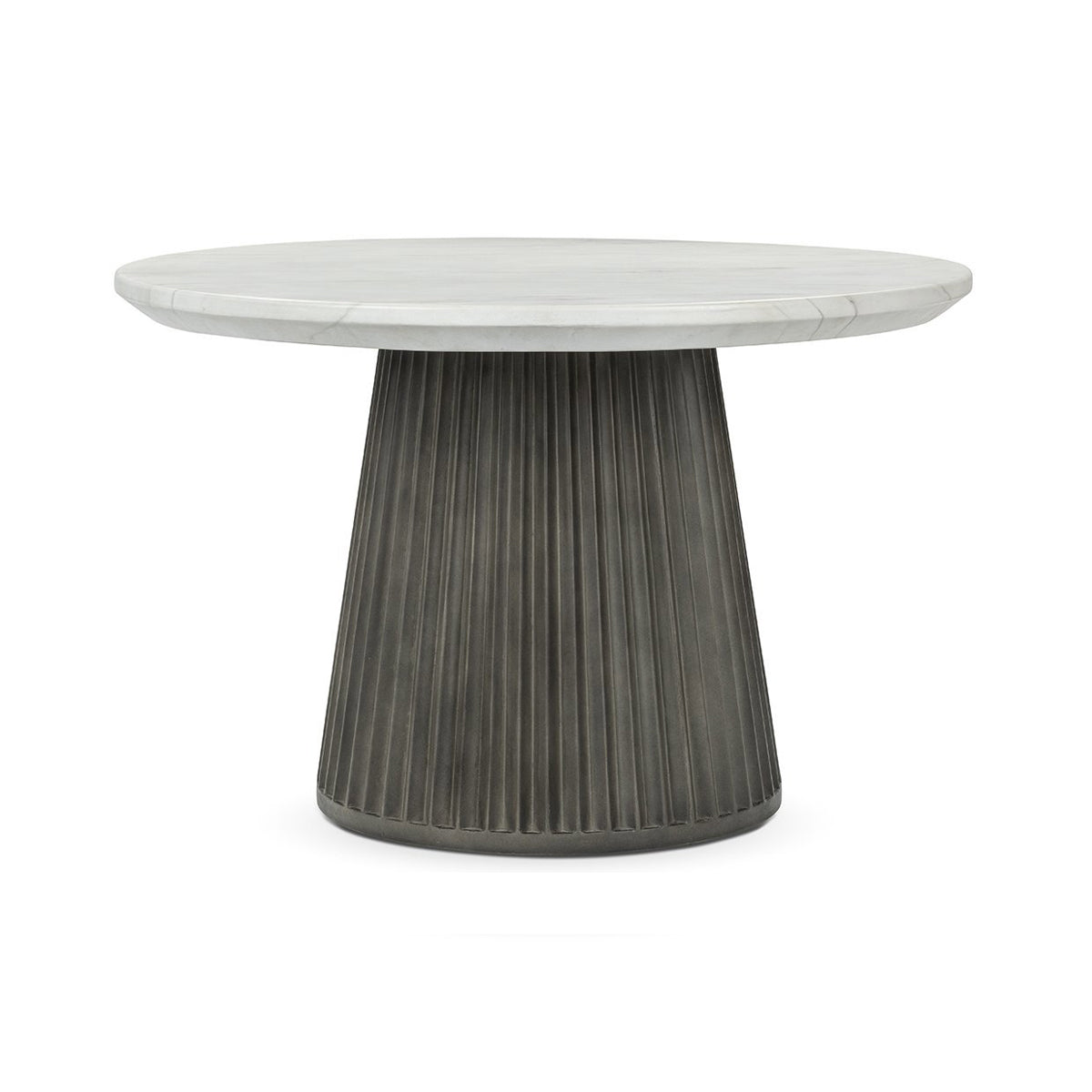 Caspia Outdoor Dining Table - Snowdrift White with Black