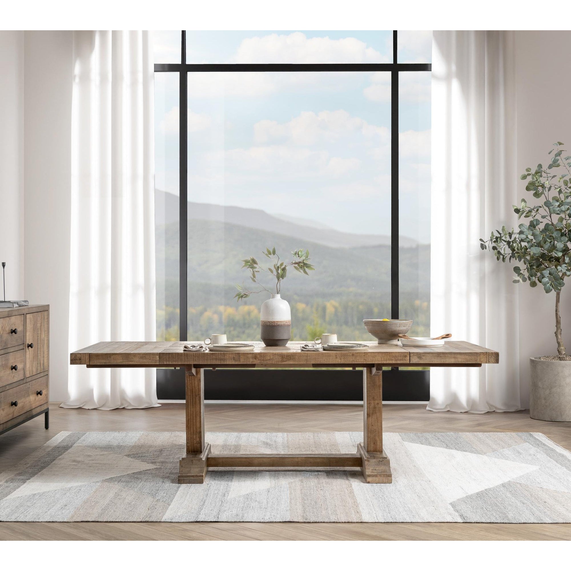 Dita 63"-95" Extendable Dining Table - Warm Natural
