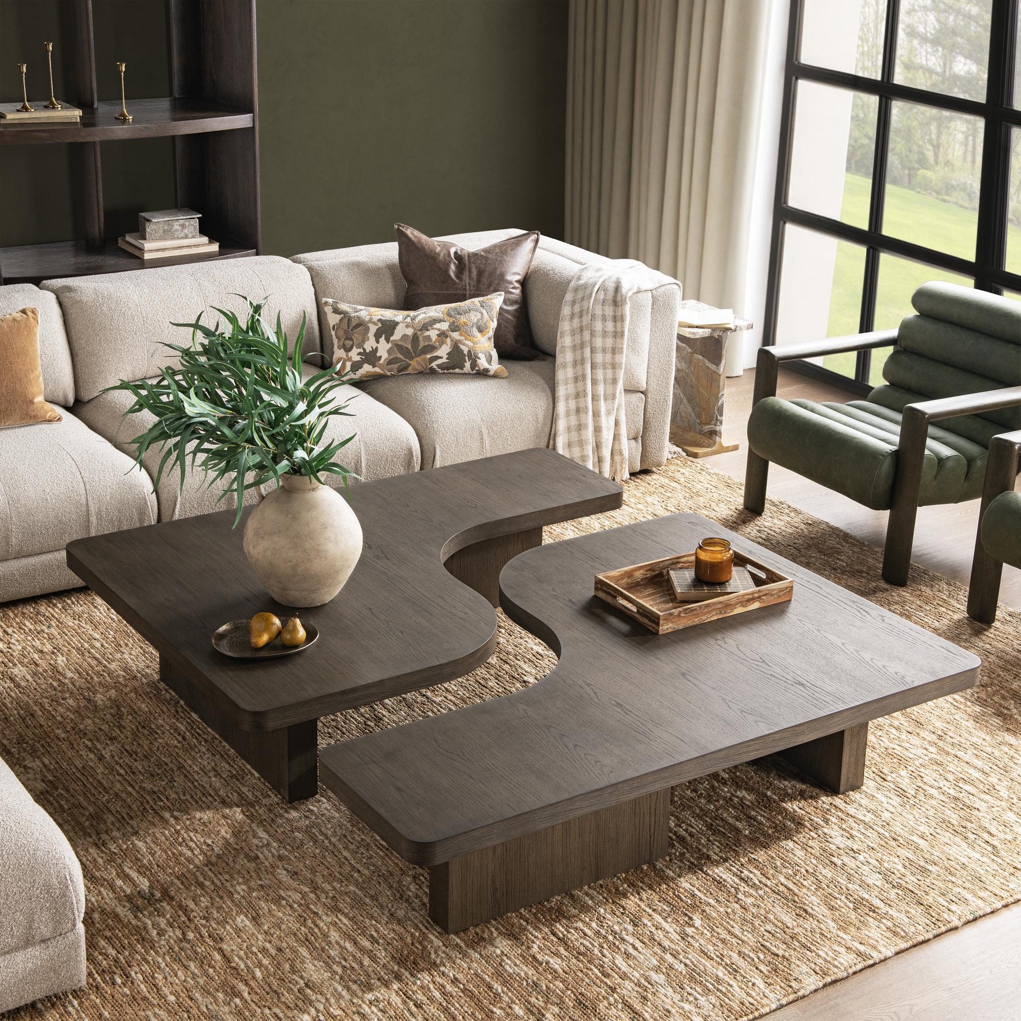 Melina 63" 2 Piece Coffee Table