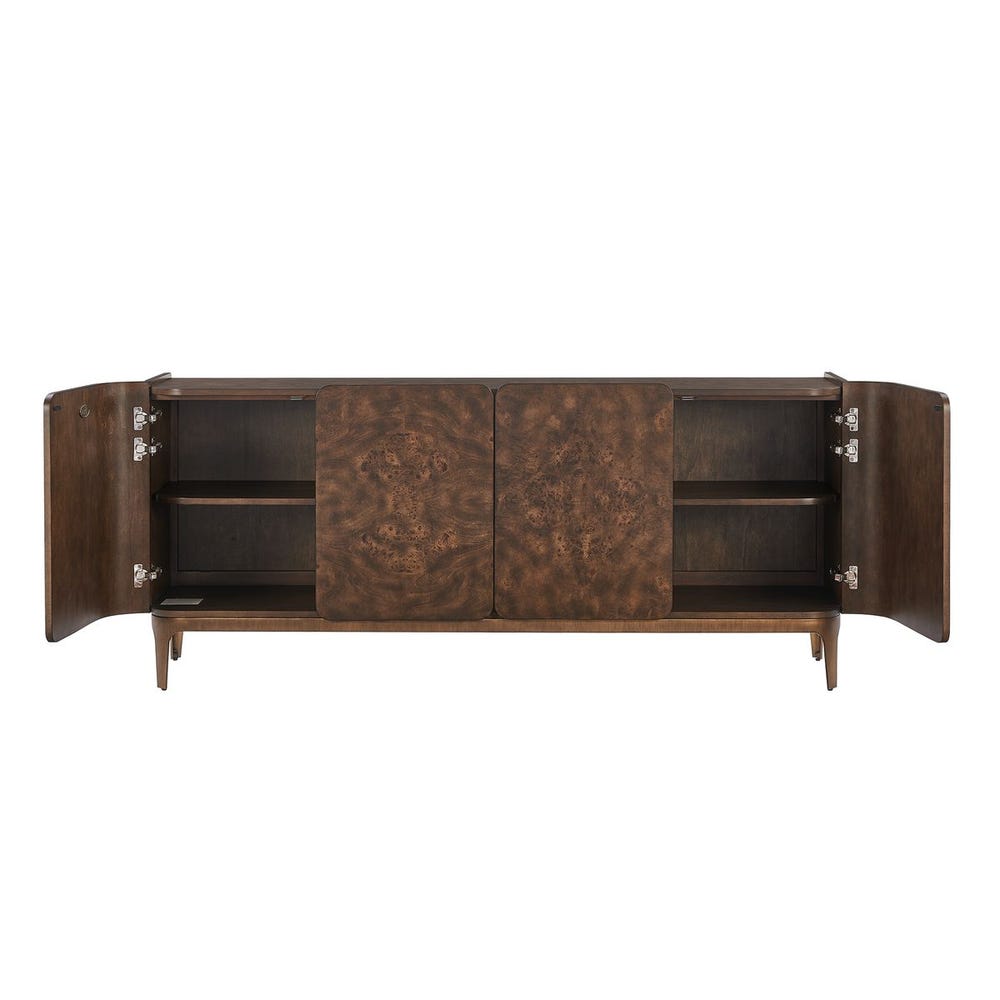 Uttermost Melbourne Mappa Burl 4 Door Cabinet