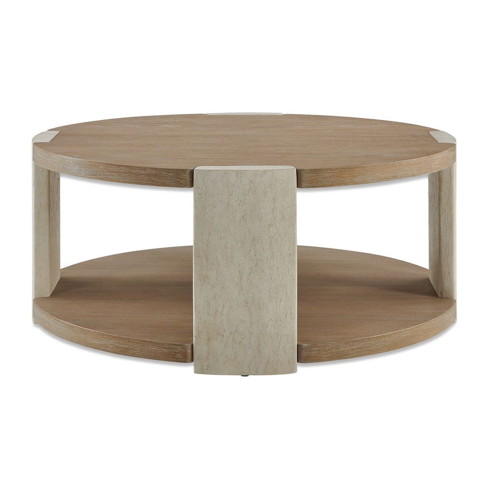 Uttermost Maulet Round Oak Coffee Table
