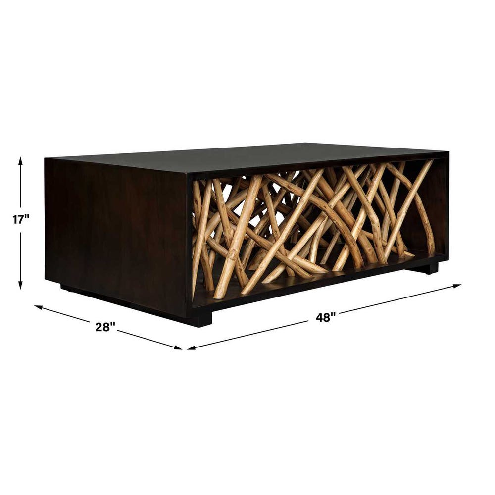 Uttermost Teak Maze Coffee Table