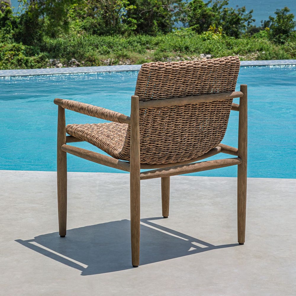 Uttermost Sumba Golden Flax Outdoor Dining Chair