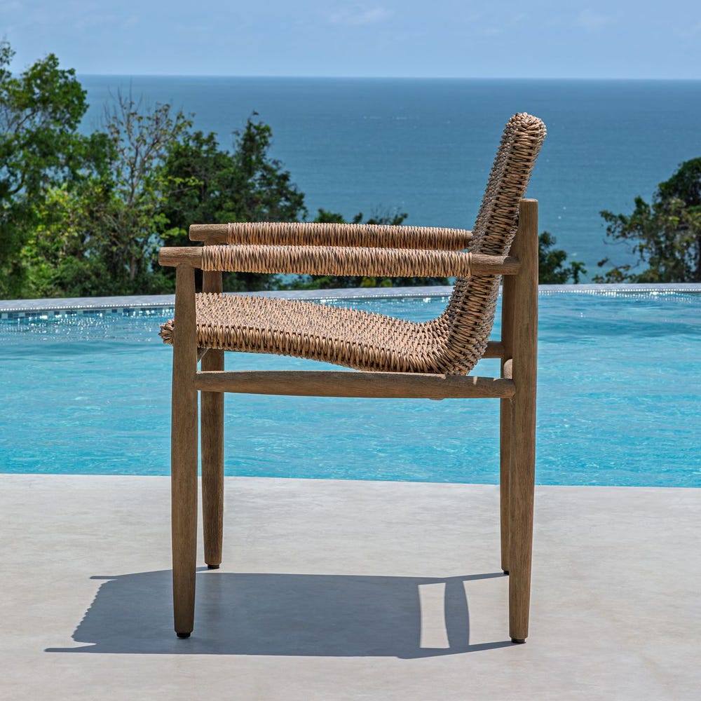 Uttermost Sumba Golden Flax Outdoor Dining Chair