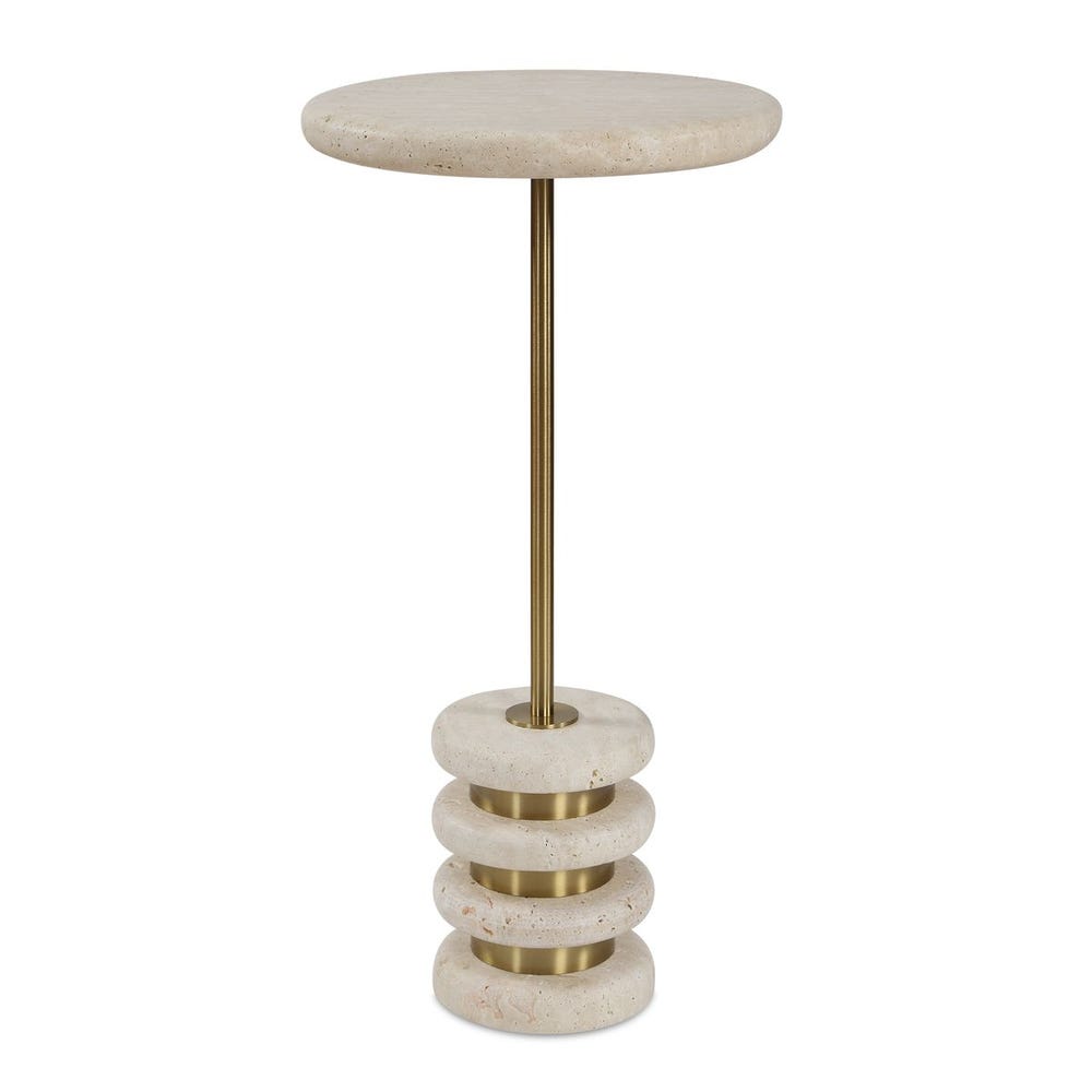 Uttermost Adames Travertine Drink Table