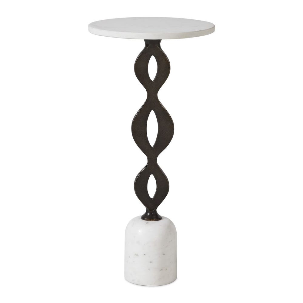 Uttermost Ila Round White Drink Table
