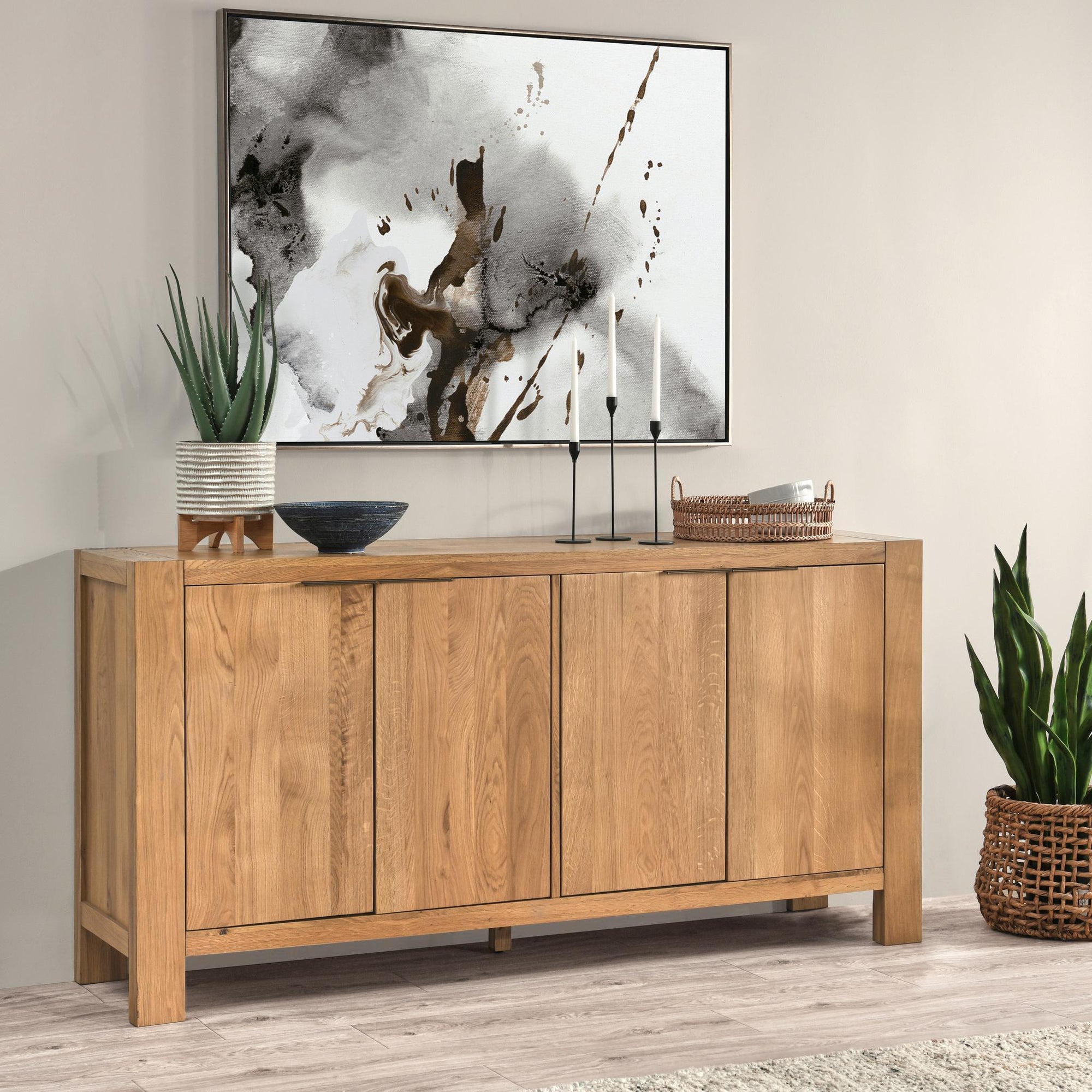 Parsons 4 Drawer Sideboard - Natural