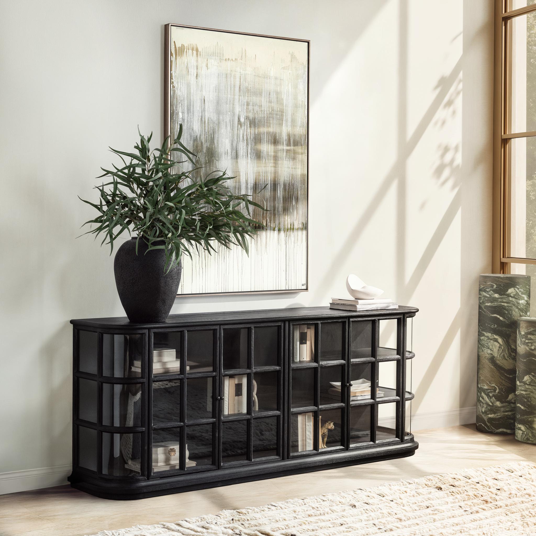Carson 4 Door Cabinet - Loft Black