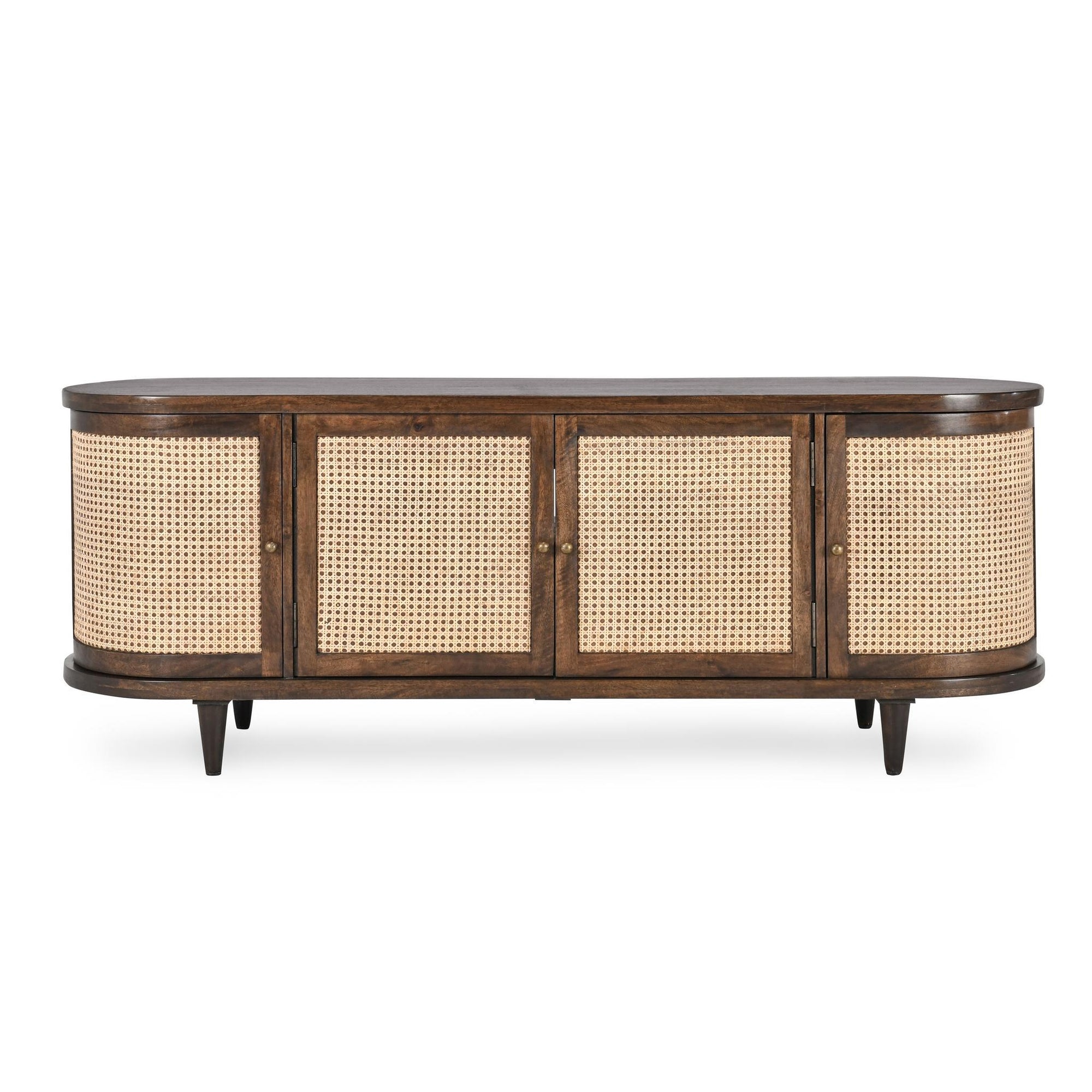Teresa 4 Door Buffet - Walnut/Natural Brown