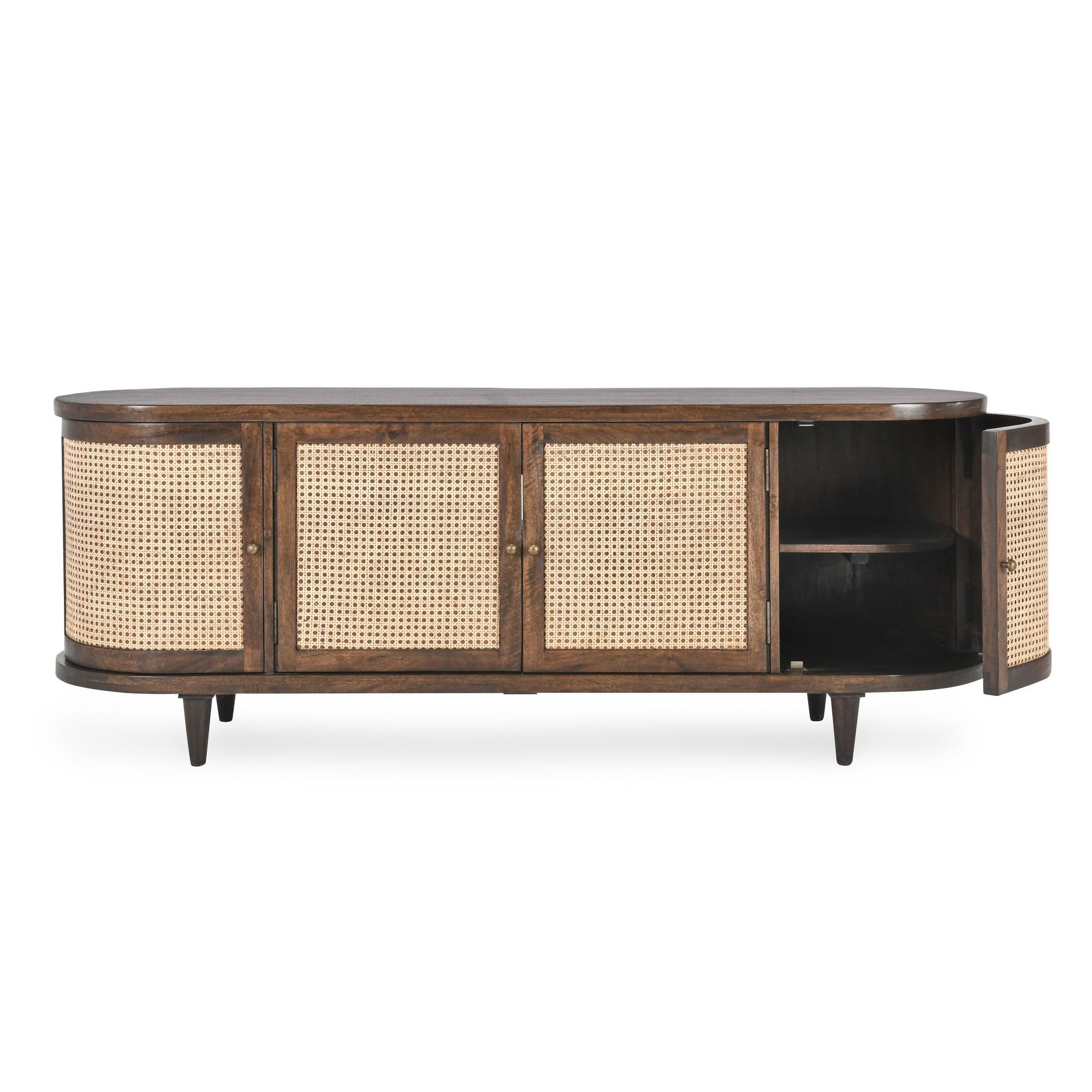 Teresa 4 Door Buffet - Walnut/Natural Brown
