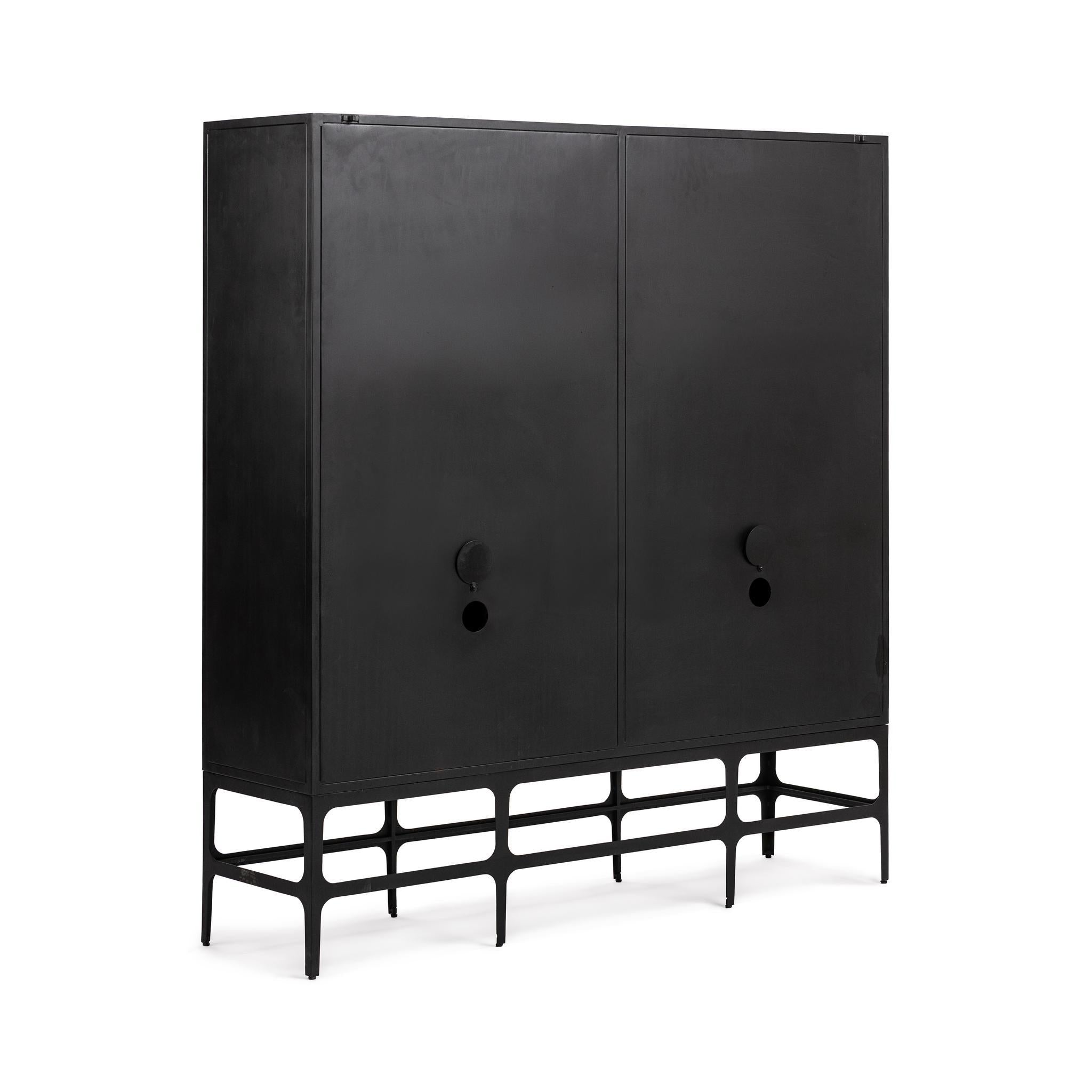 Amilio Tall Cabinet - Rust Noir